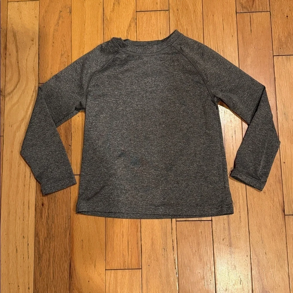 Wonder Nation | Boys Swim Rash Guard | Gray |  Size S 6/7 | Long Sleeve